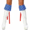 Roma Pair Of Blue And White Stars Boot Cuffs