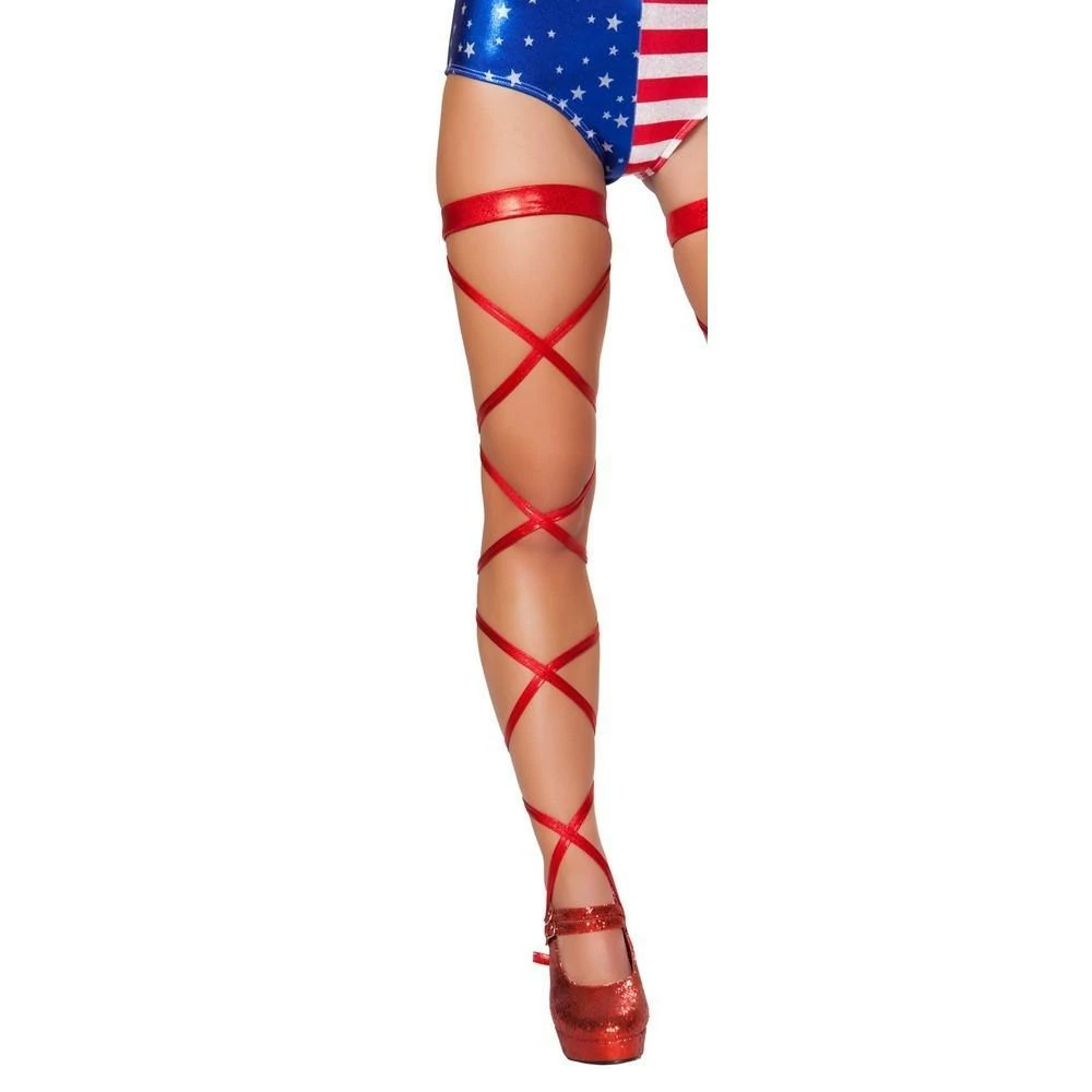 Roma 100” Shimmer Leg Strap With Attached Garter 6 Roma 100” Shimmer Leg Strap With Attached Garter