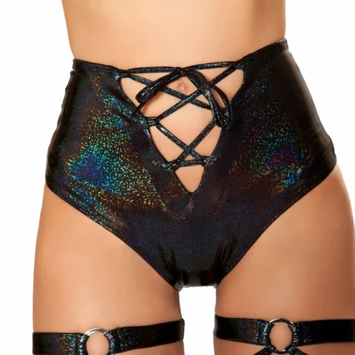 Roma Lace-Up High Waisted Shorts