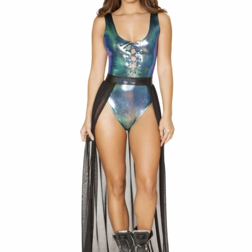 Roma Romper With Lace-Up Detail