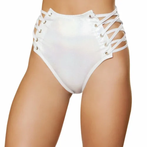 Roma 1pc High-Waisted Shorts With Lace-up Detail Rave/Festival Wear