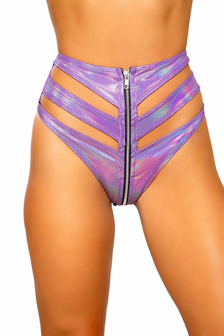 Roma Cutout High-Waisted Shorts With Zipper Closure Rave/Festival Wear 3 Roma Cutout High-Waisted Shorts With Zipper Closure Rave/Festival Wear