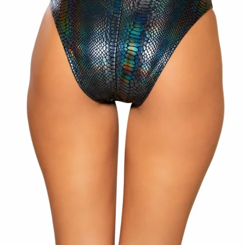 Roma Rave/Festival Wear Snake Skin High-Waisted Shorts With Zipper Closure