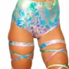 Roma Rainbow Splash High-Waisted Shorts 1 Roma Rainbow Splash High-Waisted Shorts