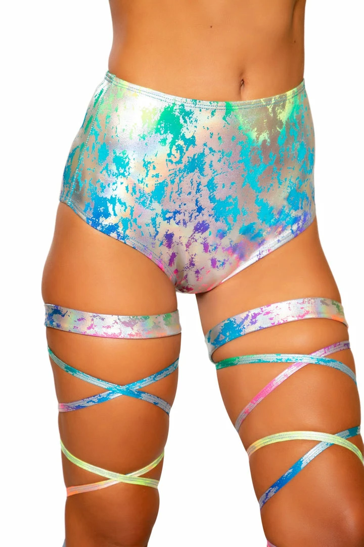 Roma Rainbow Splash High-Waisted Shorts 3 Roma Rainbow Splash High-Waisted Shorts
