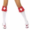 Roma Hosiery Red And White Nurse Boot Cuffs