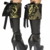 Roma Pair Of Green And Black Boot Cuffs Accessories