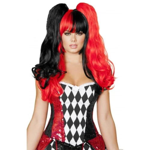 Roma Accessories Black And Red Wig