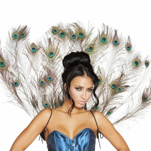 Roma Peacock Tail Feather Accessories