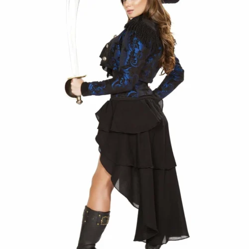 Roma Costumes 4pc Captain Of The Night Pirate Costume