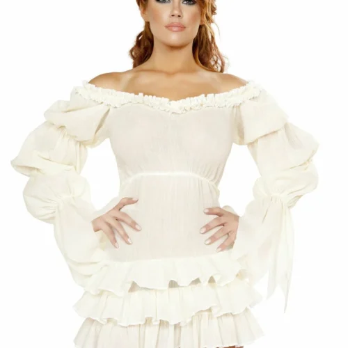 Roma Ruffled Pirate Dress With Sleeves Costumes