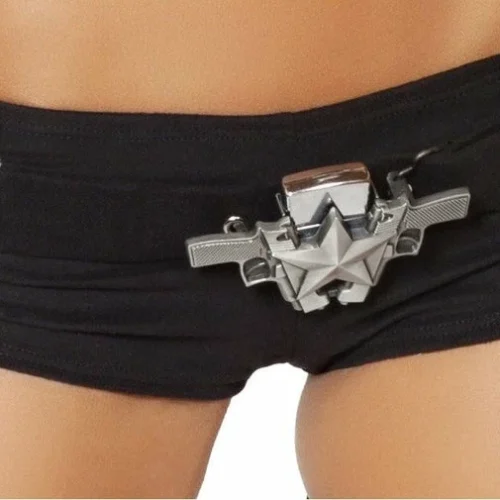 Roma Accessories Double Gun Belt Buckle With Star Detail
