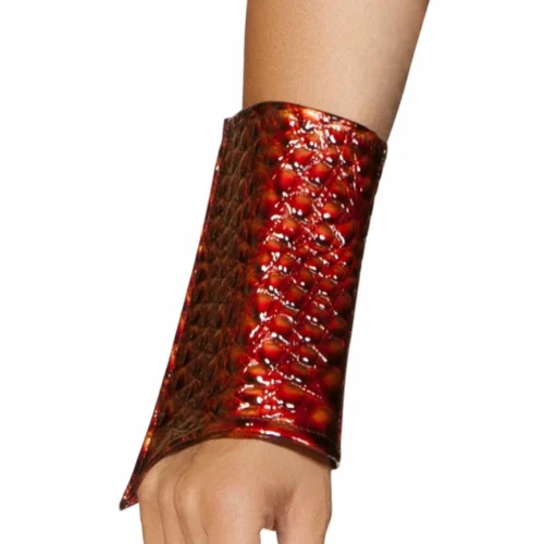 Roma Pair Of Red Wrist Cuffs Accessories