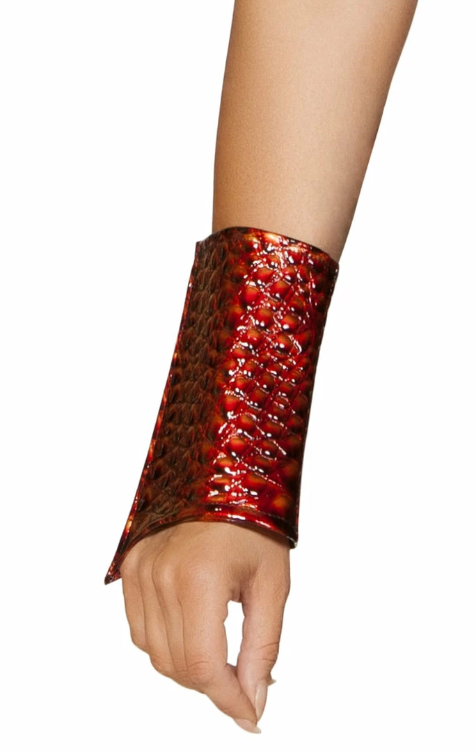 Roma Pair Of Red Wrist Cuffs Accessories 3 Roma Pair Of Red Wrist Cuffs Accessories
