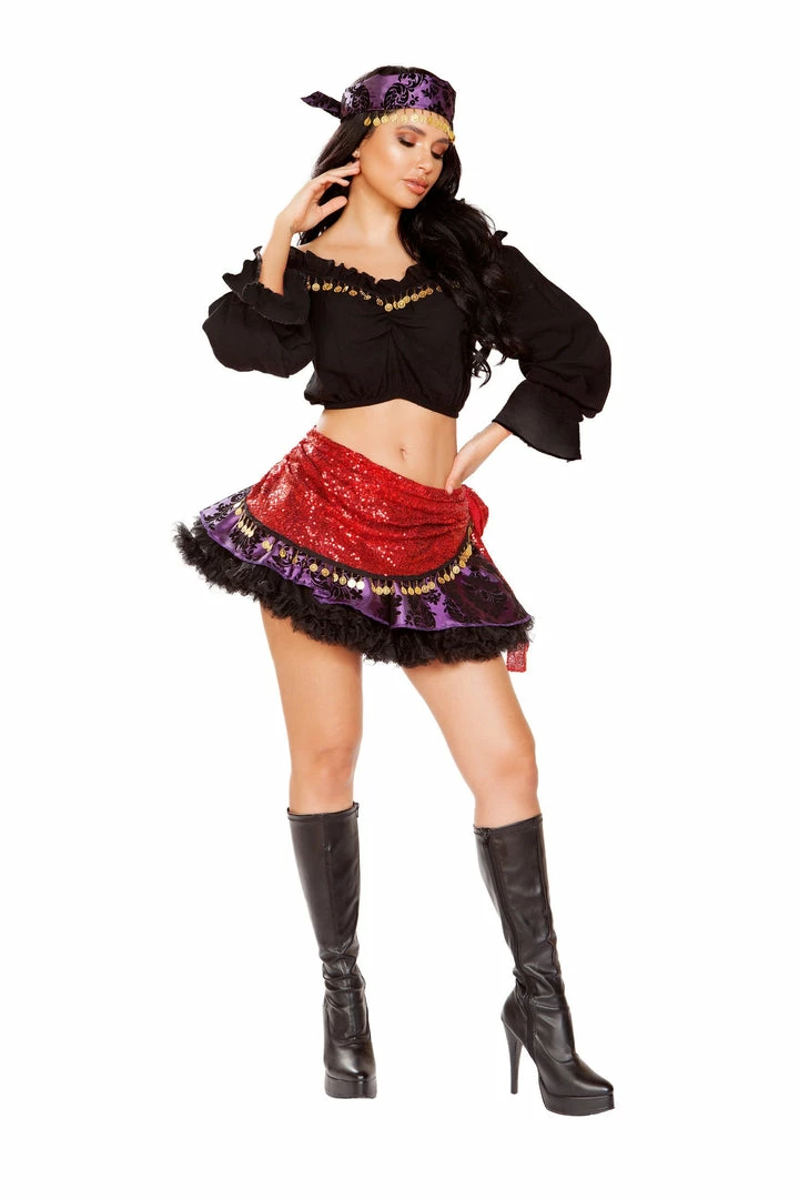Roma Costumes 4pc Traveling Gypsy 3 Roma Costumes 4pc Traveling Gypsy