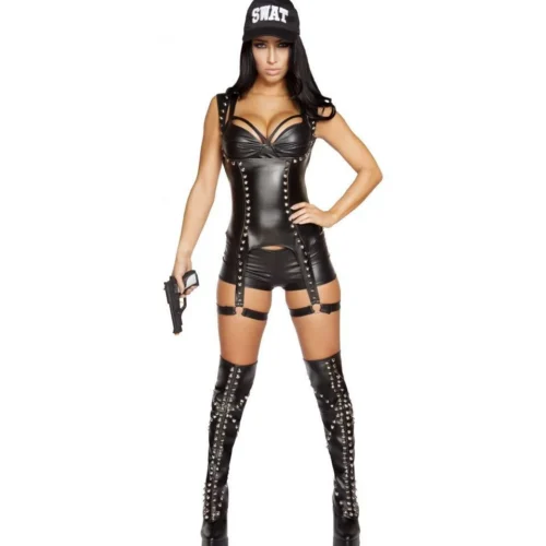 Roma Costumes 3pc Seductive SWAT Agent Costume