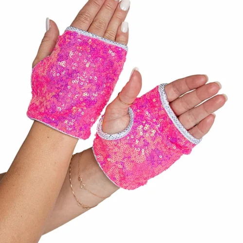 Roma Open Finger Sequin Gloves