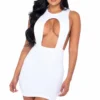 Roma Cutout High Neck Mini Dress Dresses