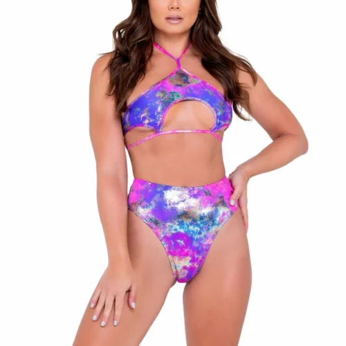 Roma Tie-Dye Keyhole Tie Top