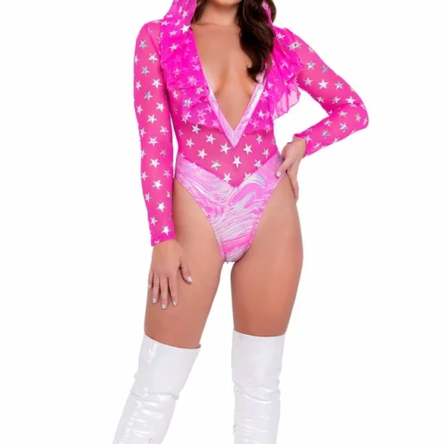 Roma Two-Tone Hooded Romper