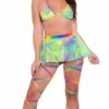 Roma Tie-Dye Fishnet Flare Skirt