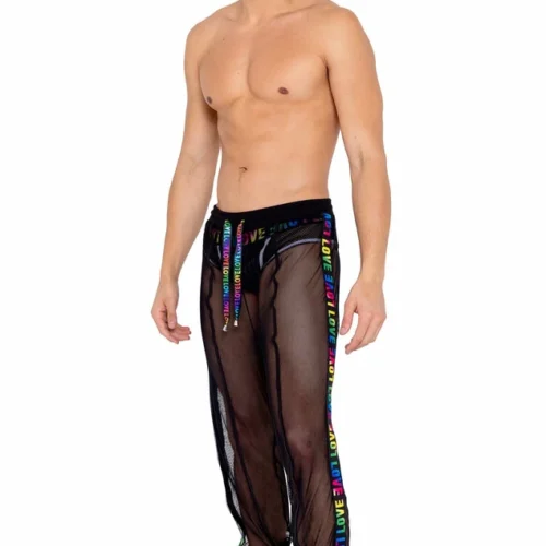 Roma Summer Collection Mens Pride Fishnet Joggers