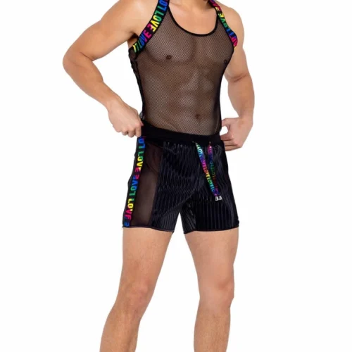 Roma Summer Collection Mens Pride Two-Tone Biker Shorts