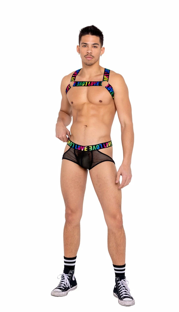 Roma Mens Pride Fishnet Jockstrap 3 Roma Mens Pride Fishnet Jockstrap