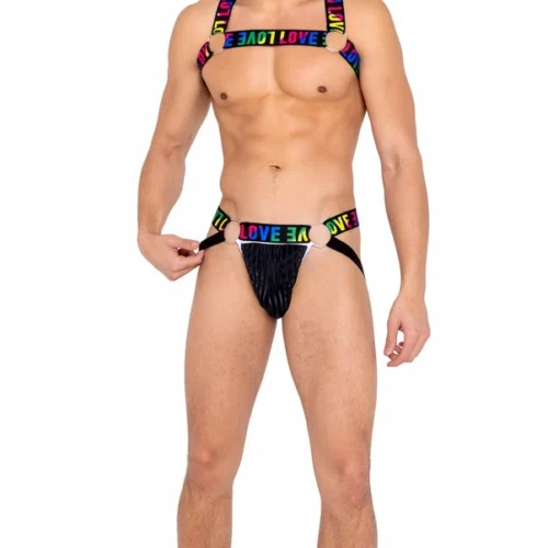 Roma Mens Pride Jock Strap With LOVE Elastic Logo Summer Collection