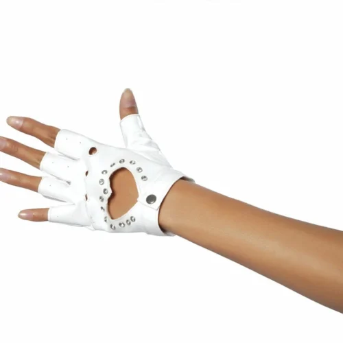 Roma Pair Of Gloves With Rhinestone Detail