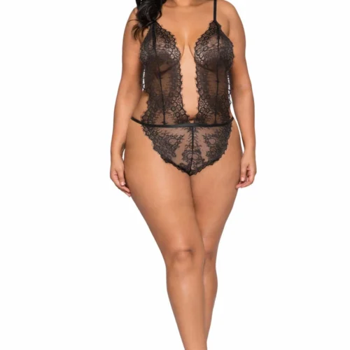 Roma Simply Stunning Low Plunge & High Leg Eyelash Teddy 23 Roma Simply Stunning Low Plunge & High Leg Eyelash Teddy