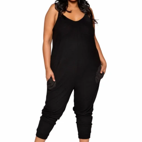 Roma Lingerie Cozy & Comfy Pajama Jumpsuit With Pocket Details