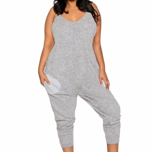 Roma Lingerie Cozy & Comfy Pajama Jumpsuit With Pocket Details