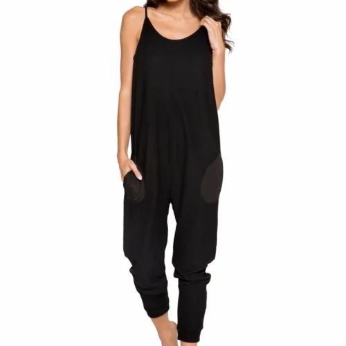 Roma Lingerie Cozy & Comfy Pajama Jumpsuit With Pocket Details
