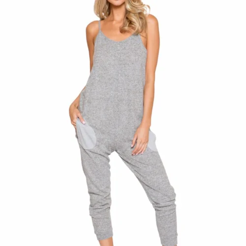 Roma Lingerie Cozy & Comfy Pajama Jumpsuit With Pocket Details