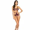 Roma Strappy Crotchless Teddy With Underwire Support 1 Roma Strappy Crotchless Teddy With Underwire Support