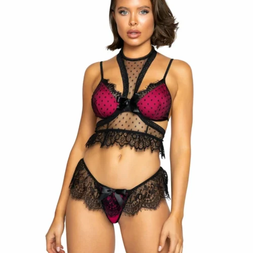 Roma 3pc Cutesy Harness Lingerie Set