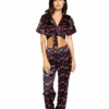 Roma Lingerie Lips Satin Pajama Set