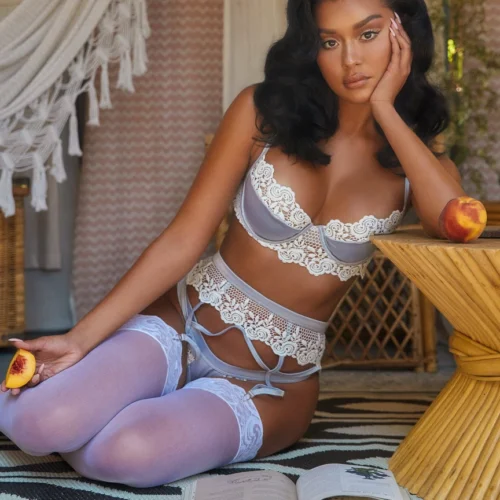 Roma 3pc Embroidered Lace & Satin Bralette Garter Set Lingerie 19 Roma 3pc Embroidered Lace & Satin Bralette Garter Set Lingerie