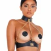 Roma Leatherette & Chain Holster Lingerie