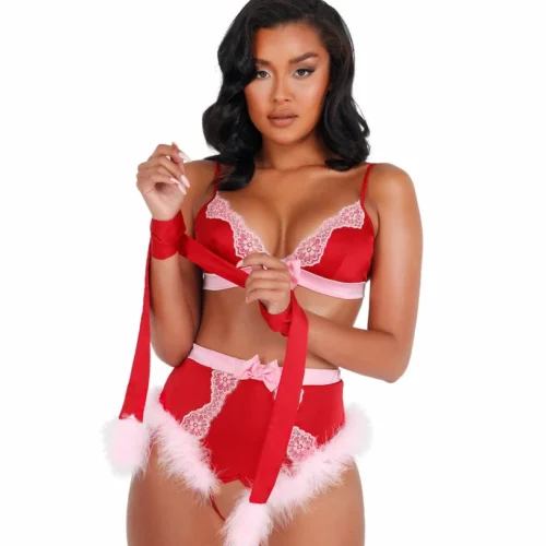 Roma 1pc Marabou Bondage Tie Lingerie