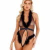 Roma 1pc Marabou Sheer Teddy