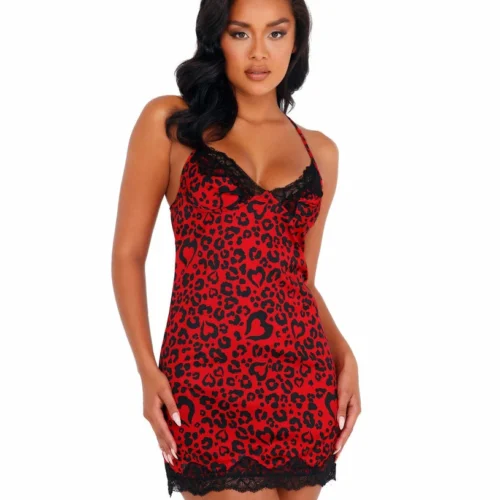 Roma Heart Shaped Leopard Chemise