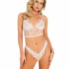 Roma Lingerie 2pc Bridal Corset Bustier Set With Panty