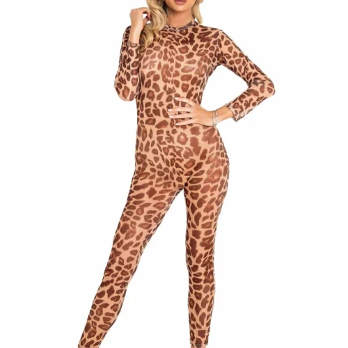 Roma Sheer Leopard Bodysuit