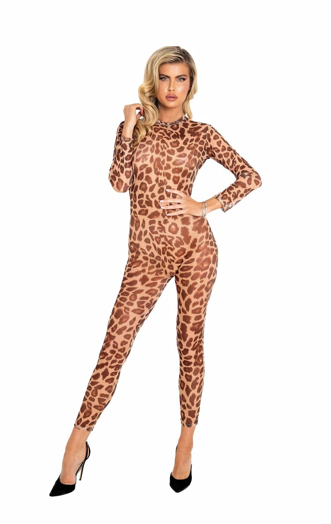 Roma Sheer Leopard Bodysuit 3 Roma Sheer Leopard Bodysuit