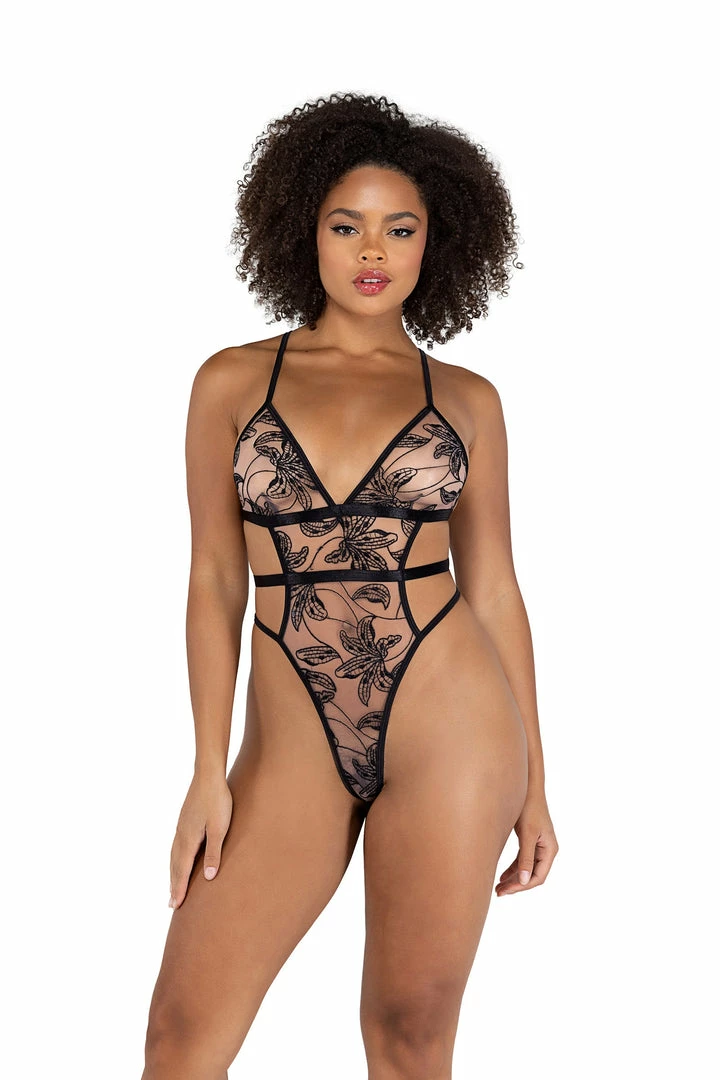 Roma Lingerie Embroidery High-Cut Teddy 3 Roma Lingerie Embroidery High-Cut Teddy