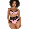 Roma 2pc Embroidery & Satin Bralette Set Lingerie