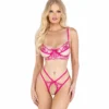 Roma 2pc Floral Bra Set With Cutout Underboob 2 Roma 2pc Floral Bra Set With Cutout Underboob