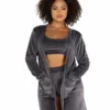 Roma Super Soft & Cozy Velour Robe With Pockets Lingerie